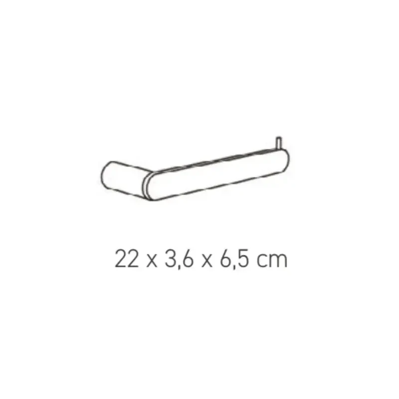 Toallero de barra latón con acabado cromado de 22 cm MOON de Aquore