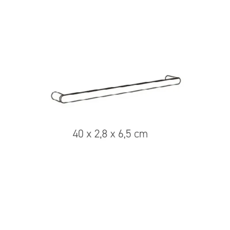 Toallero de barra de baño latón cromado de 40 cm MOON de Aquore