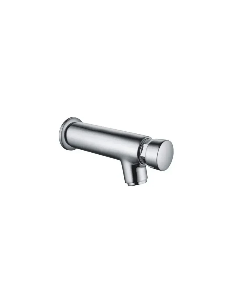 Grifo de lavabo a pared temporizado de latón cromado de Aquore