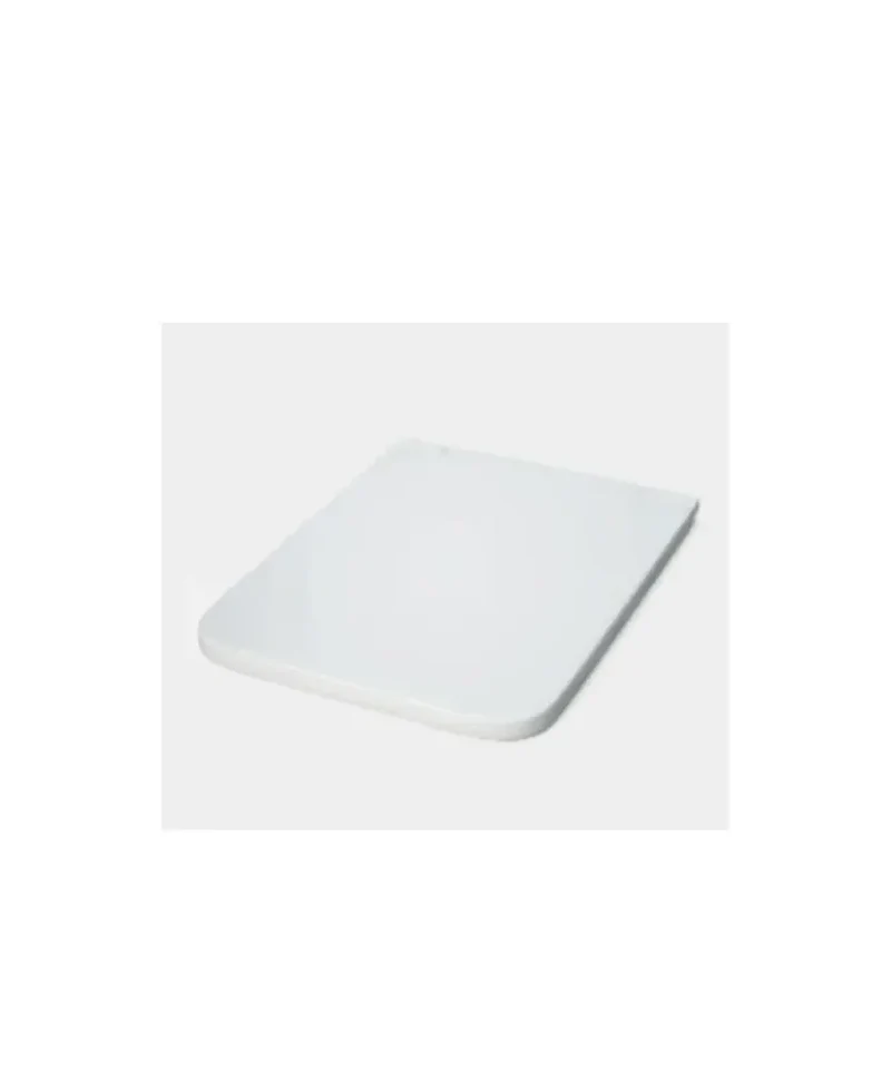Tapa de inodoro con caída amortiguada material PP blanco brillo bisagras desmontables Creta de Aquore