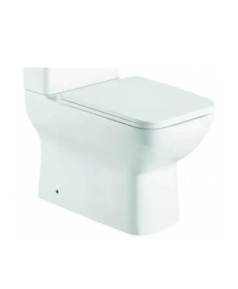 Taza de inodoro adosado a pared de porcelana sanitaria y acabado blanco brillo con salida dual CRETA de Aquore