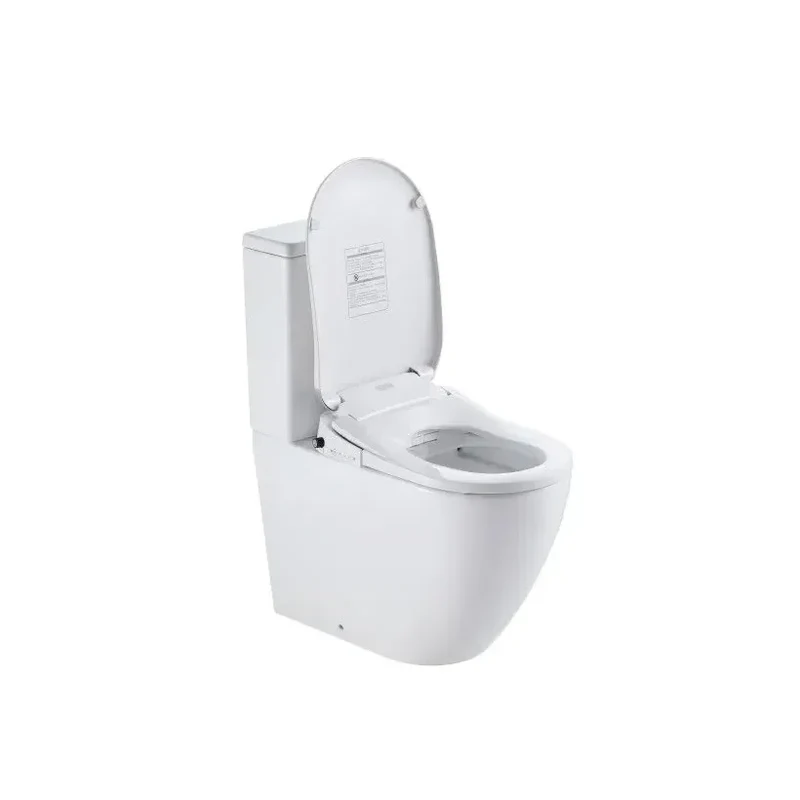 Inodoro Rimless completo con mando a distancia y bidet ajustable de tapa amortiguada blanco de cerámica IWC de Aquore