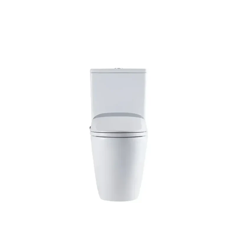Inodoro Rimless completo con mando a distancia y bidet ajustable de tapa amortiguada blanco de cerámica IWC de Aquore