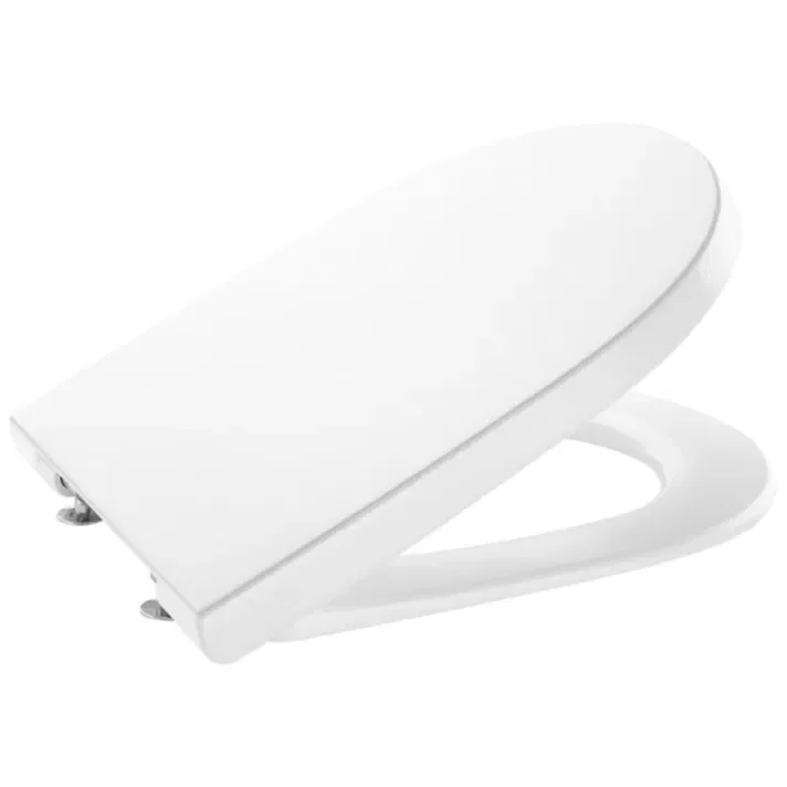 Roca The Gap Round A801D20001 – Tapa WC, Cierre Normal, Antibacteriana, Bisagras Acero Inoxidable