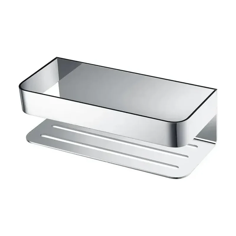 Jabonera frontal rectangular con un diseño elegante fabricada en acero inoxidable Mayura de Imex