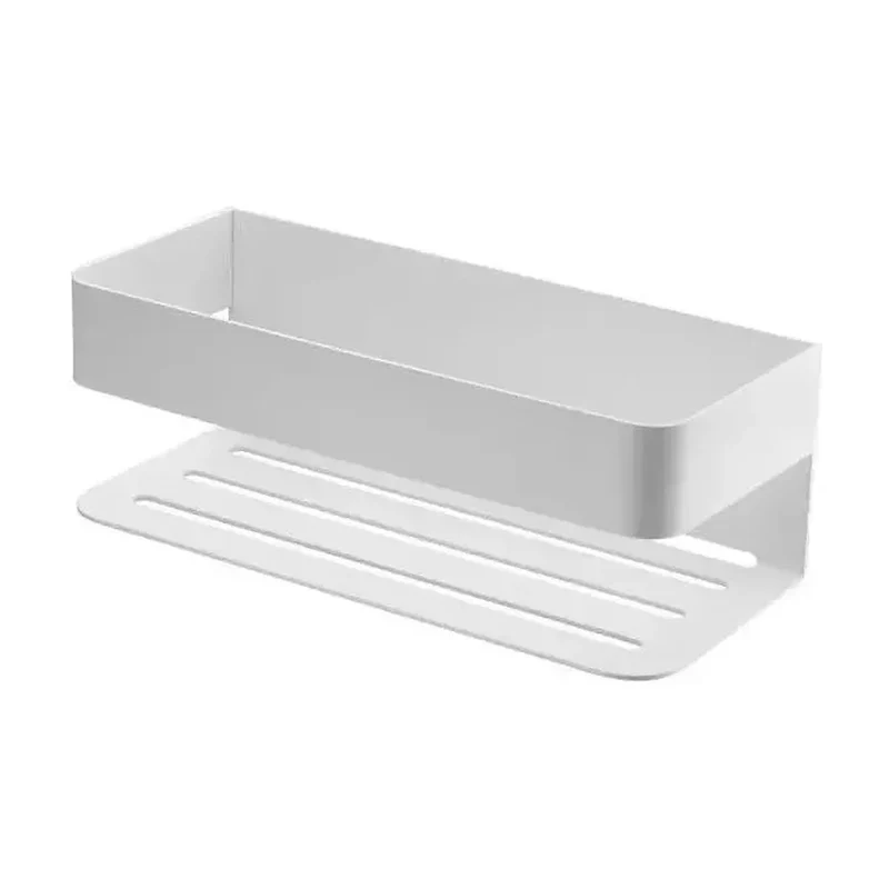 Jabonera frontal rectangular con un diseño elegante fabricada en acero inoxidable Mayura de Imex