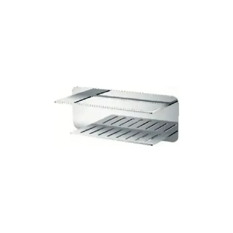 Jabonera frontal con diseño moderno de acero s304 con acabado cromado Bethari de Imex