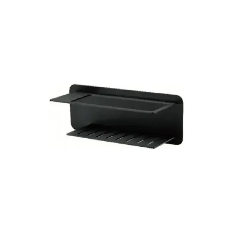Jabonera frontal con diseño moderno de acero s304 con acabado negro mate Bethari de Imex