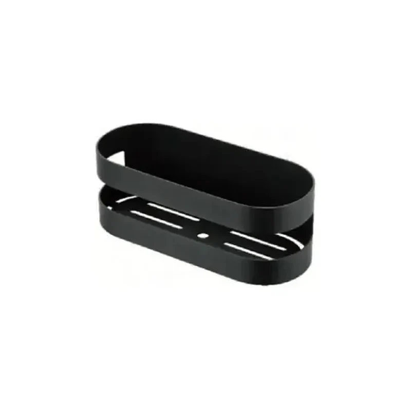 Jabonera frontal con diseño redondeado de acero s304 con acabado negro mate Nirmala de Imex
