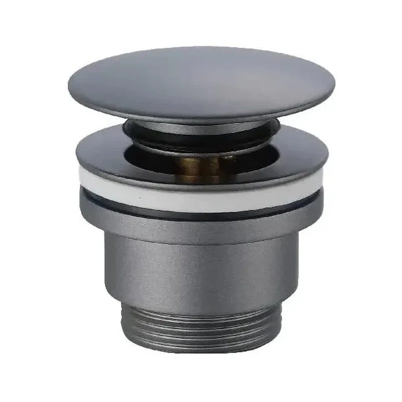 Válvula de desagüe click-clack para lavabos o bidets con acabado color gris mate de Imex