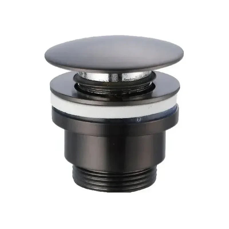 Válvula de desagüe click-clack para lavabos o bidé con acabado color black gun metal de Imex