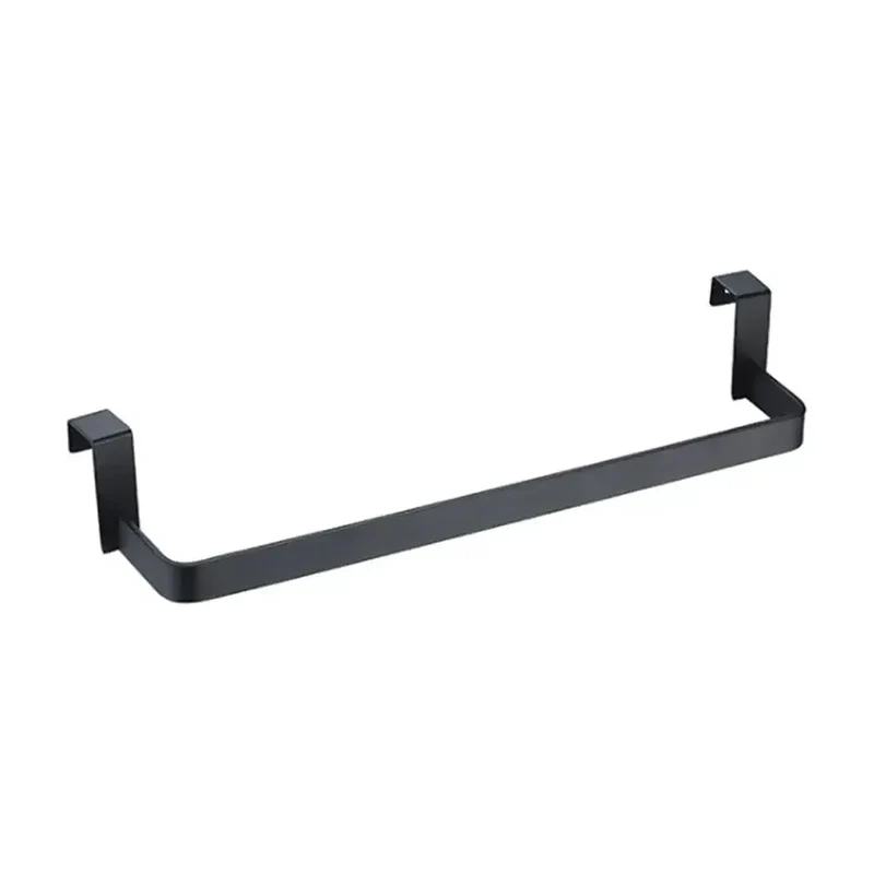 Toallero de barra negro para mueble de baño con un diseño minimalista de acabado negro de Imex