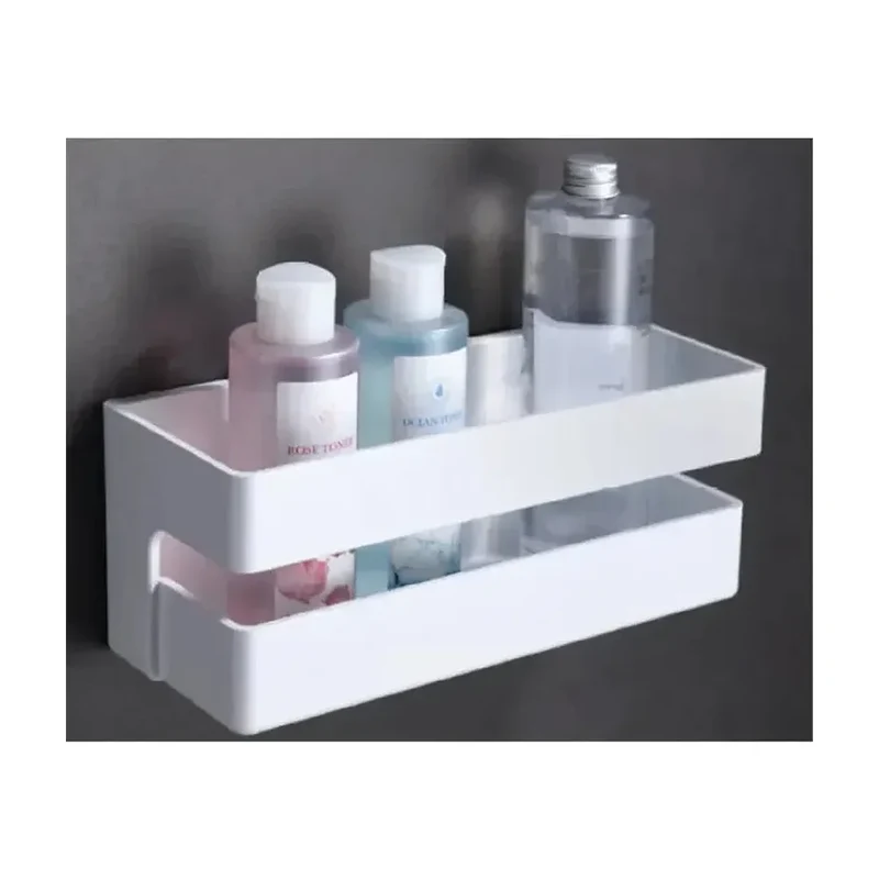 Estante rectangular para baño con diseño moderno fabricado en pvc de color blanco de Imex