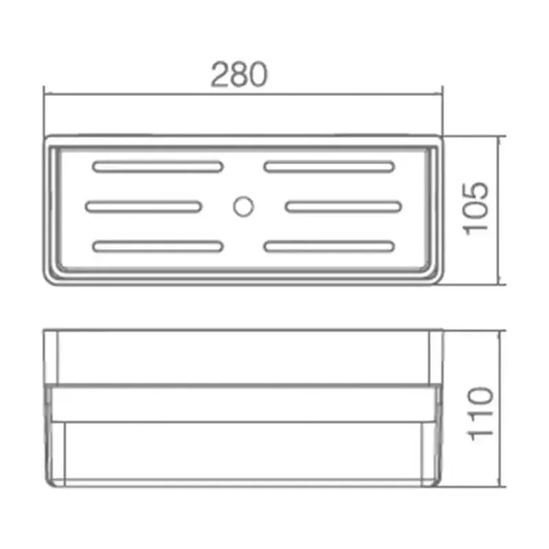 Estante rectangular para baño con diseño moderno fabricado en pvc de color blanco de Imex