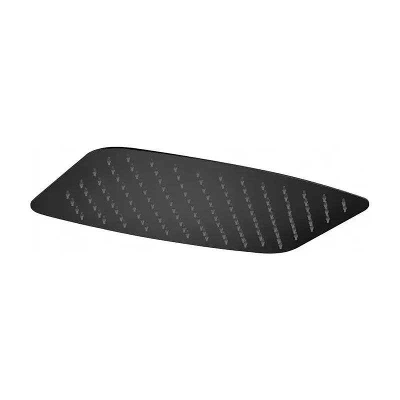 Rociador para ducha rectangular con un diseño extraplano de acabado negro mate de Imex
