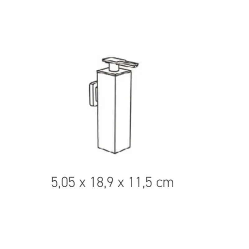 Dispensador de pared para baño latón cromado moderno Noah de Aquore