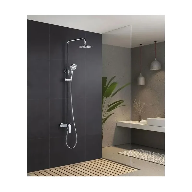 Columna de ducha para pared con un diseño moderno y un acabado cromado Escocia de Imex