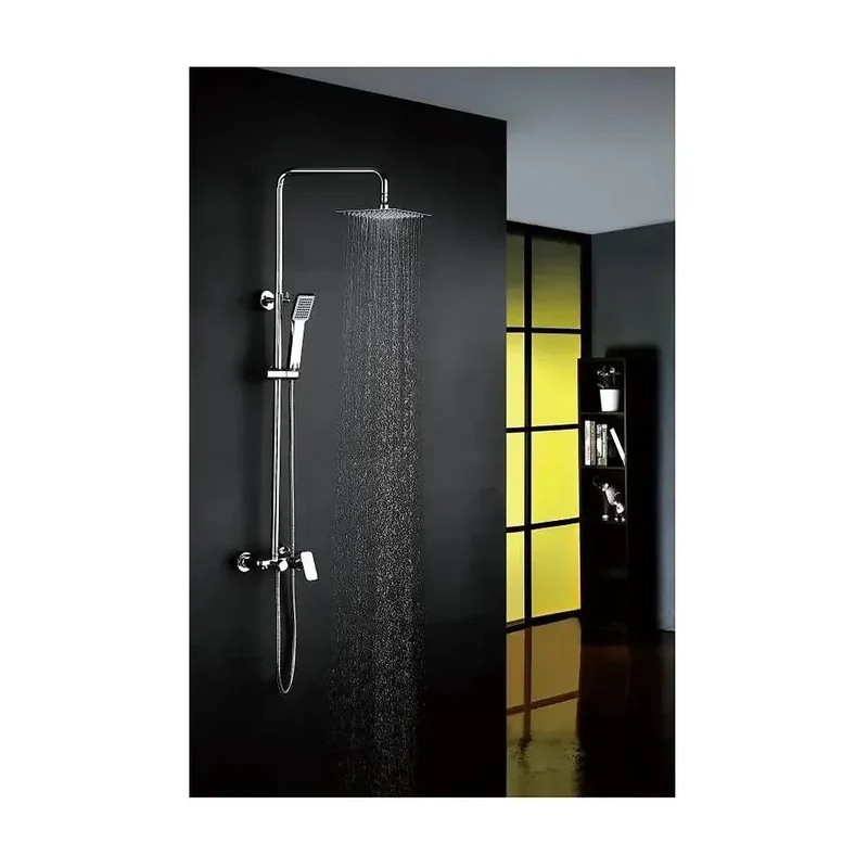 Columna de ducha fabricada en acero inoxidable con un diseño moderno Liverpool de Imex