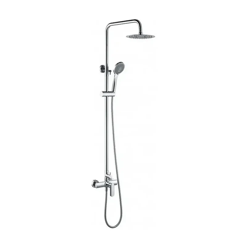Columna para ducha de diseño moderno y monomando con un acabado cromada Ural de Imex