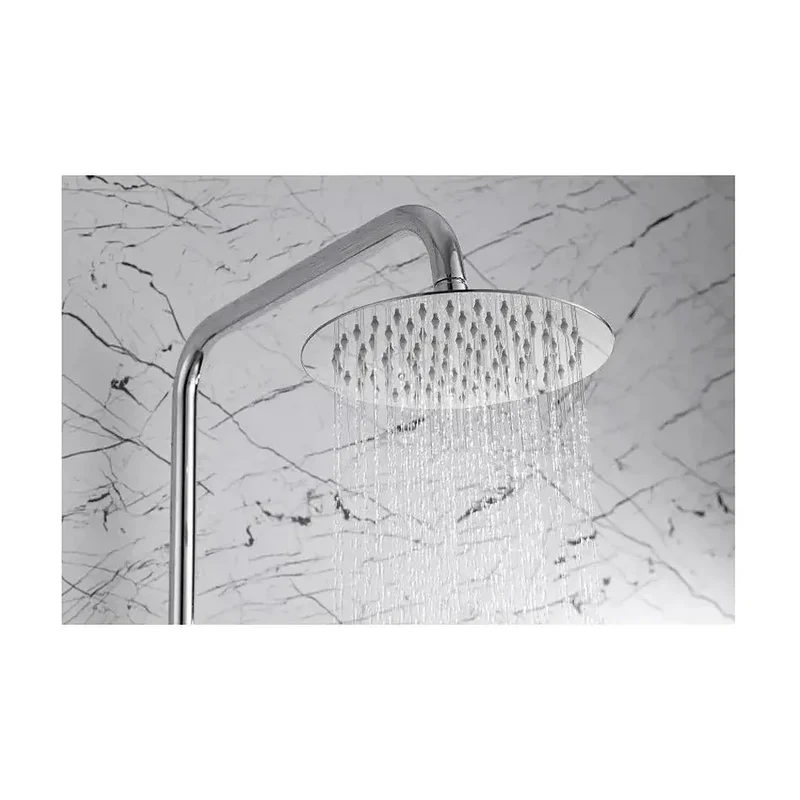 Columna de ducha con una grifería de diseño monomando de acabado cromado Line de Imex