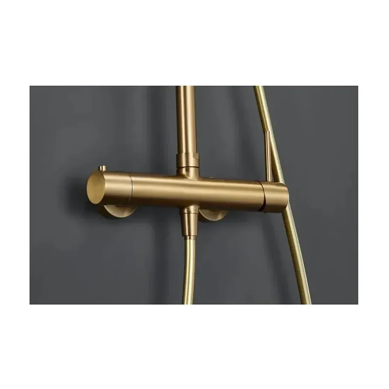 Columna de ducha con monomando integrado de acero inoxidable y acabado en oro cepillado Monza de Imex