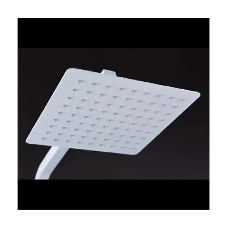 Columna de ducha con un rociador extraplano de diseño moderno y de acabado blanco mate Fiyi de Imex