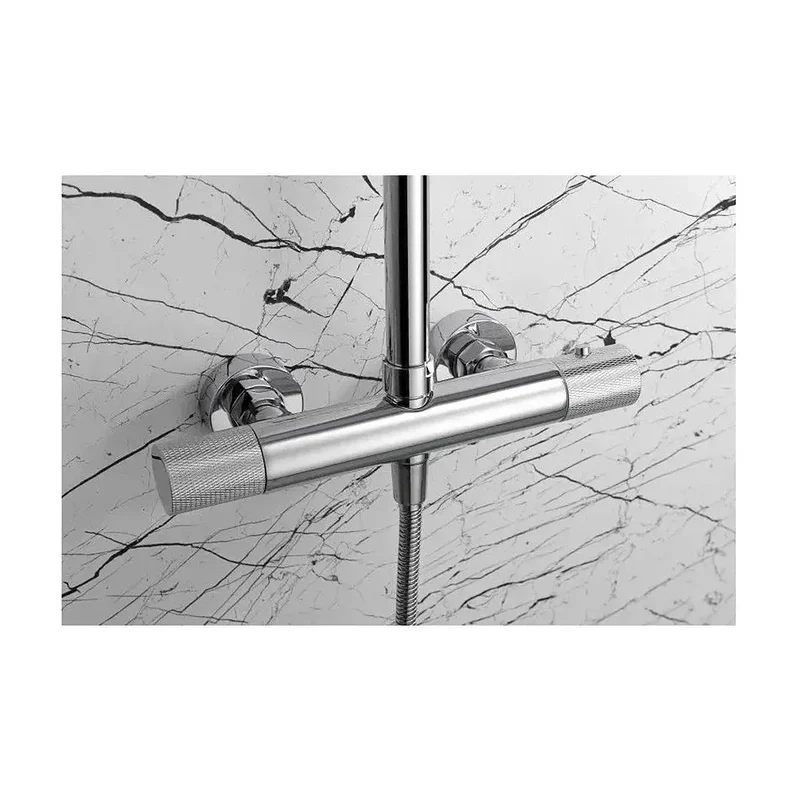 Columna de ducha termostática con una barra extensible hasta los 132 cm Line de Imex