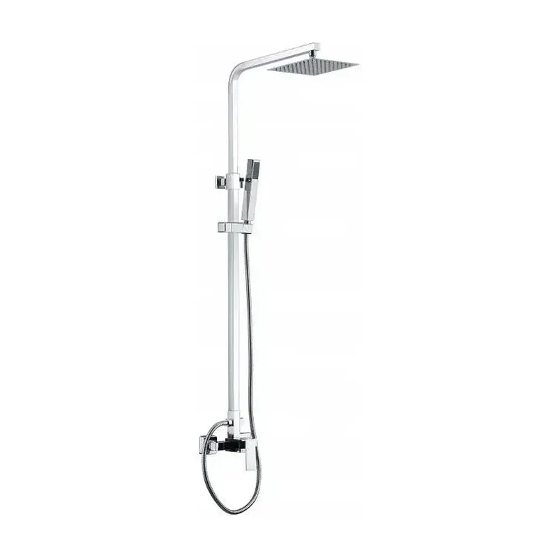 Columna de ducha extensible de 92 a 136 cm de acero inoxidable con rociador extraplano Valencia de Imex