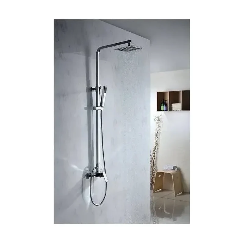 Columna de ducha extensible de 92 a 136 cm de acero inoxidable con rociador extraplano Valencia de Imex
