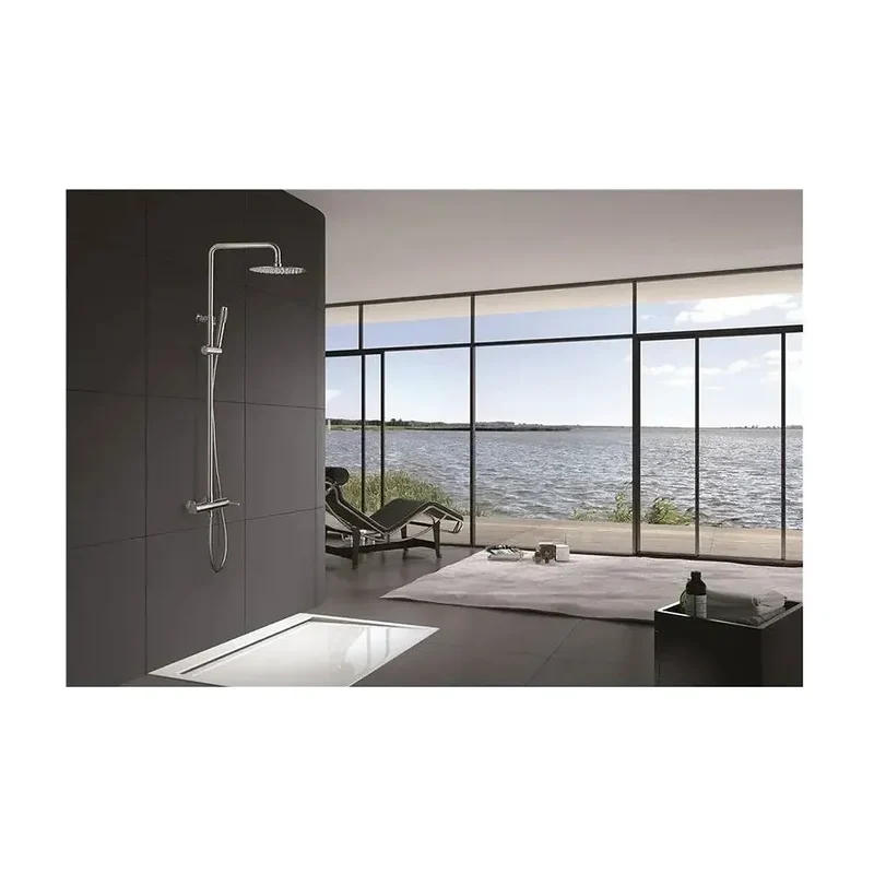Columna de ducha de acero inoxidable s316 extensible de 88 hasta 125 cm Moscu de Imex