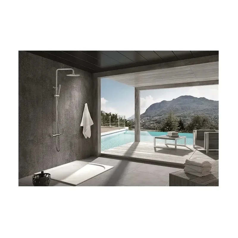 Columna de ducha de acero inoxidable s316 extensible de 88 hasta 125 cm Moscu de Imex