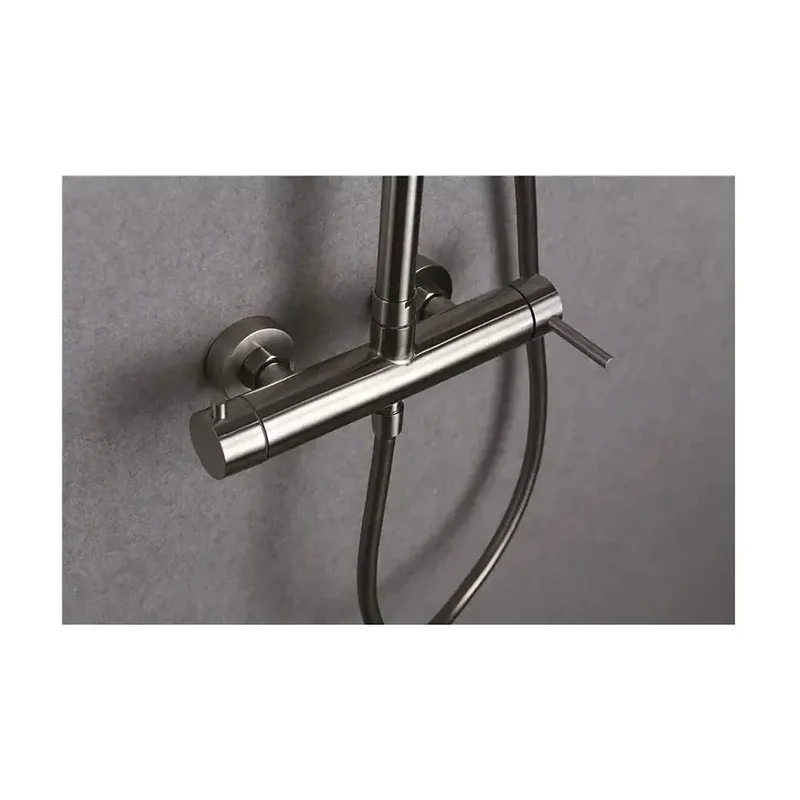 Columna de ducha de acero inoxidable s316 extensible de 88 hasta 125 cm Moscu de Imex