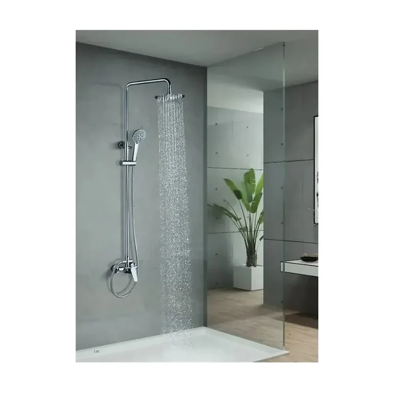 Columna extensible para ducha con un diseño moderno de acabado cromado Teide de Imex