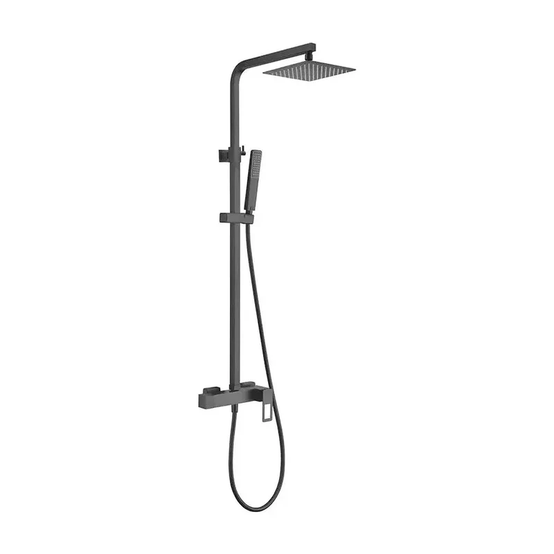 Columna de ducha con una barra de acero inoxidable de acabado negro mate Suecia de Imex