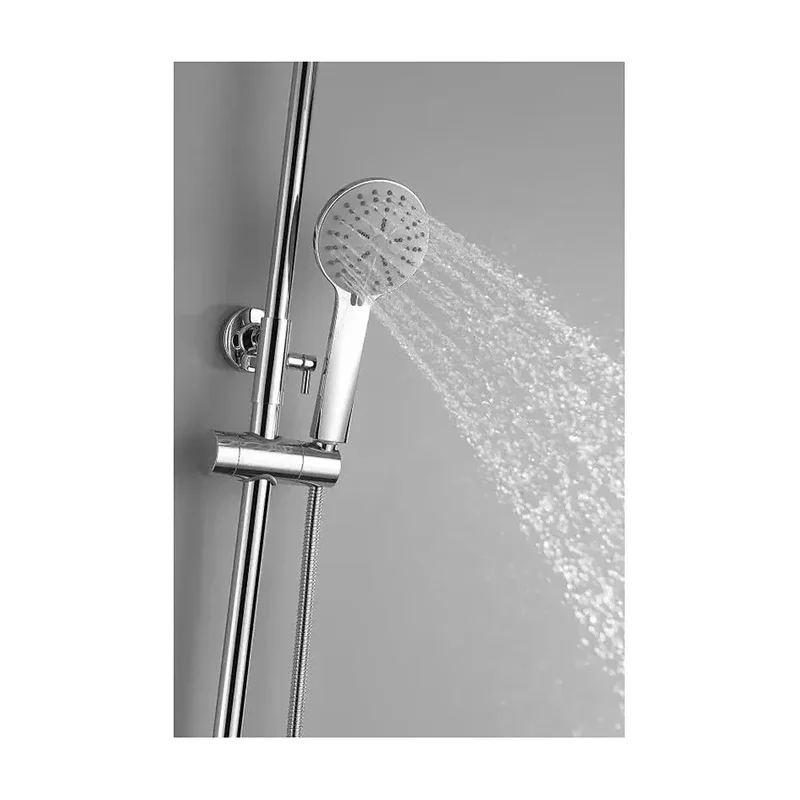 Columna de diseño moderno para ducha monomando con un acabado cromado Belgica de Imex