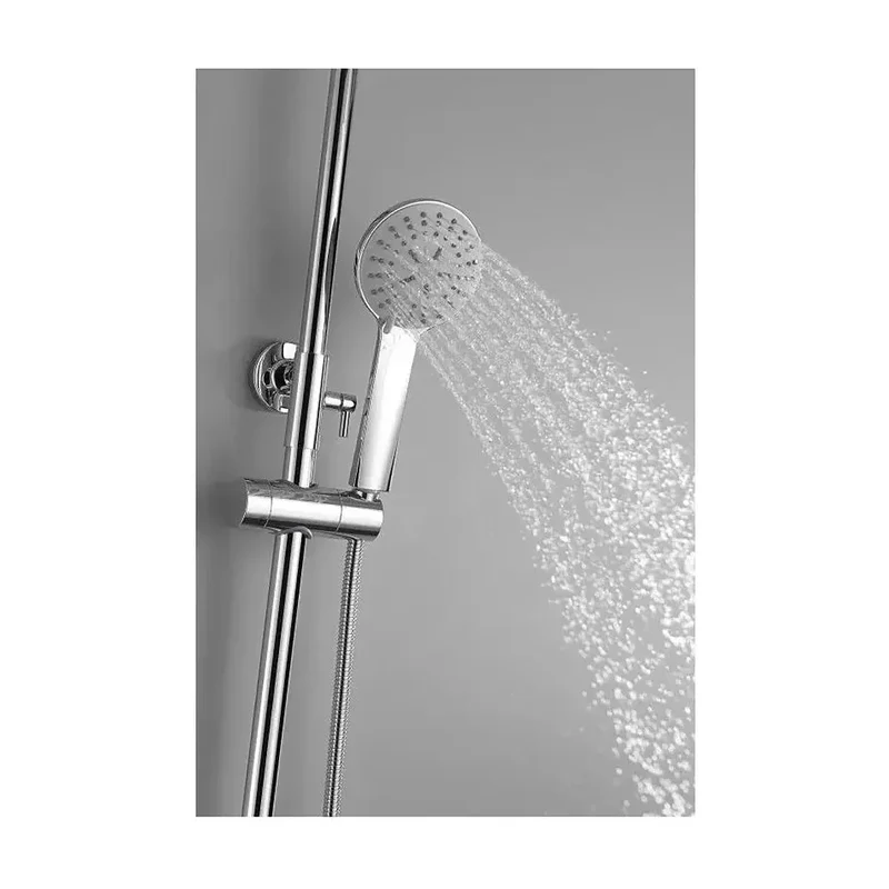 Columna de diseño moderno para ducha monomando con un acabado cromado Belgica de Imex