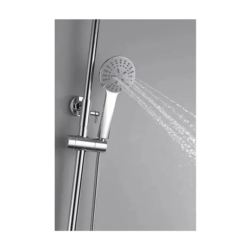 Columna de diseño moderno para ducha monomando con un acabado cromado Belgica de Imex