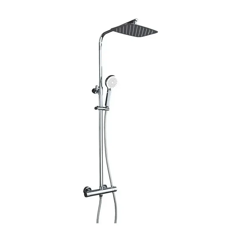 Columna de ducha con grifo termostático fabricado en latón de acabado cromado Praga de Imex