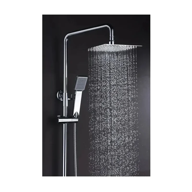Columna de diseño moderno para ducha con una barra extensible de acabado cromado Art de Imex