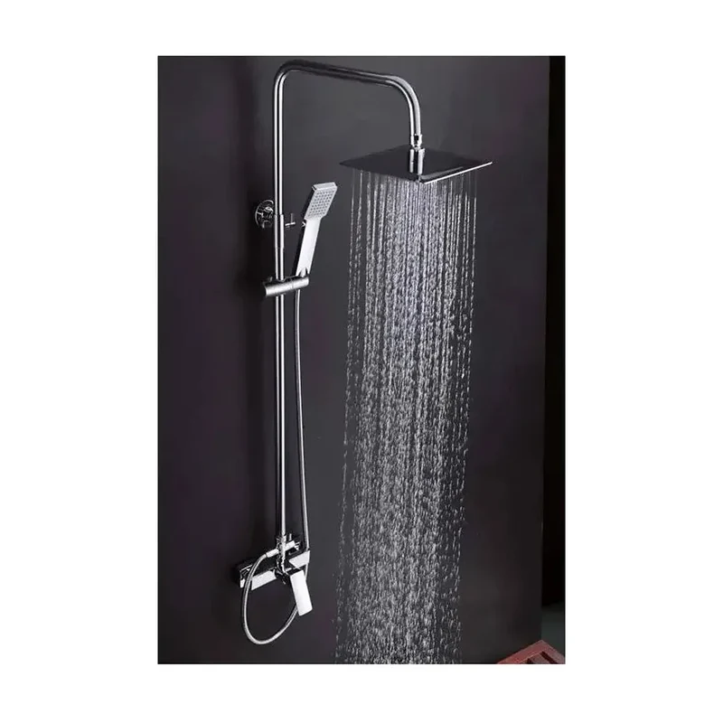 Columna de ducha con un diseño moderno y extensible de acabado cromado Bali de Imex