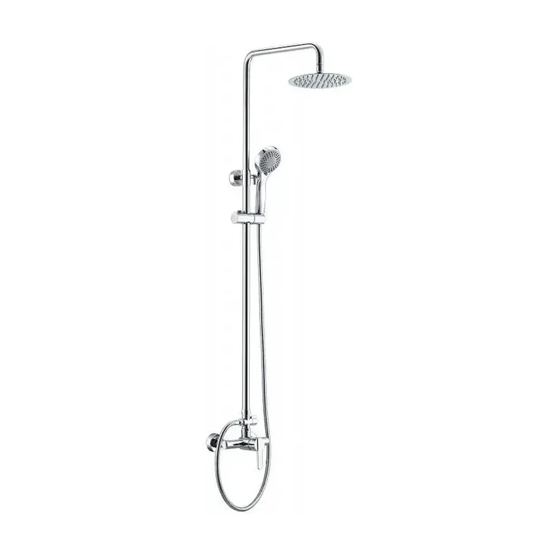 Columna de ducha extensible 95-137 cm de acero inoxidable con rociador redondo Roma de Imex