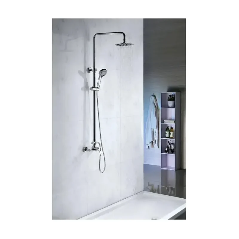 Columna de ducha extensible 95-137 cm de acero inoxidable con rociador redondo Roma de Imex