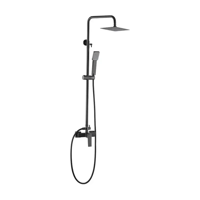 Barra de Ducha Monomando Art de Imex: Geometría, Negro Metalizado y Acero Inoxidable S304 para el Baño que No Necesita Disculparse por su Diseño