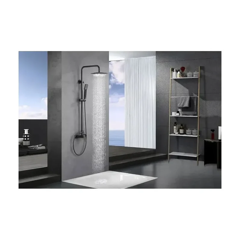 Barra de Ducha Monomando Art de Imex: Geometría, Negro Metalizado y Acero Inoxidable S304 para el Baño que No Necesita Disculparse por su Diseño