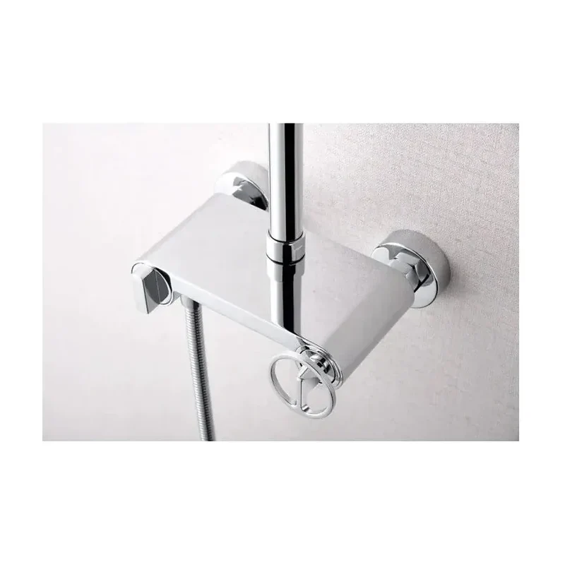 Barra de ducha monomando extensible acero inoxidable con acabado cromado Olimpo de Imex