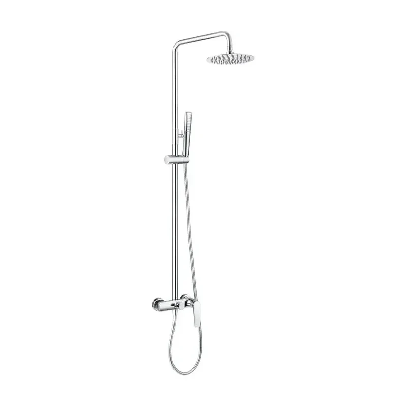 Barra de ducha monomando extensible de acero inoxidable con acabado cromado Delos de Imex
