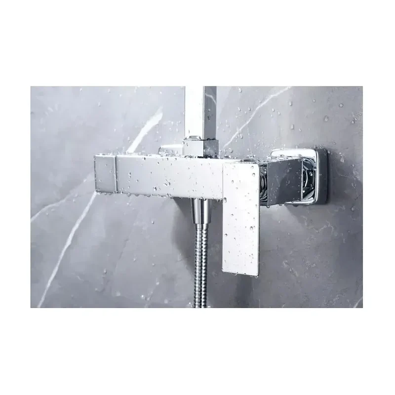 Barra de ducha monomando extensible en acero inoxidable con acabado cromado Pisa de Imex
