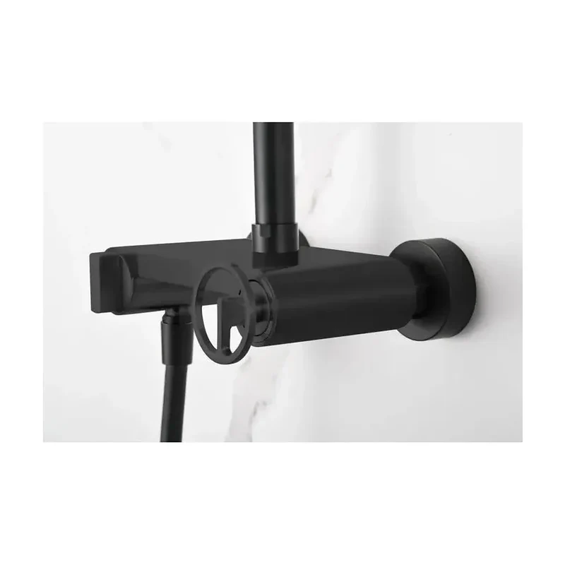 Barra de Ducha Monomando Olimpo de Imex: Acero Inoxidable S304, Acabado Negro Mate y Cartucho Cerámico de 35 mm para una Ducha de Alto Rendimiento