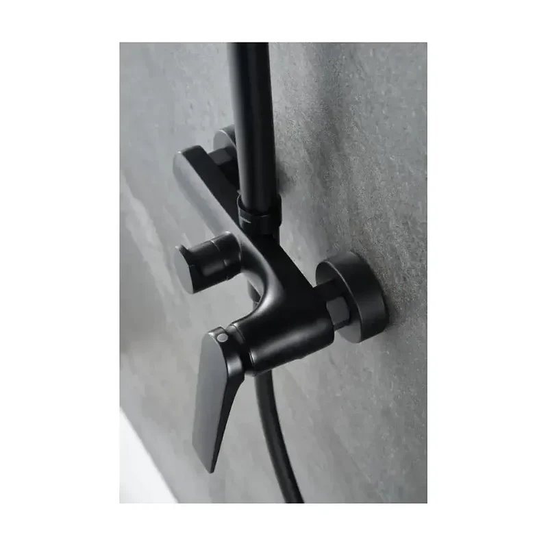 Barra de ducha Imex Delos | Monomando extensible | Negro mate