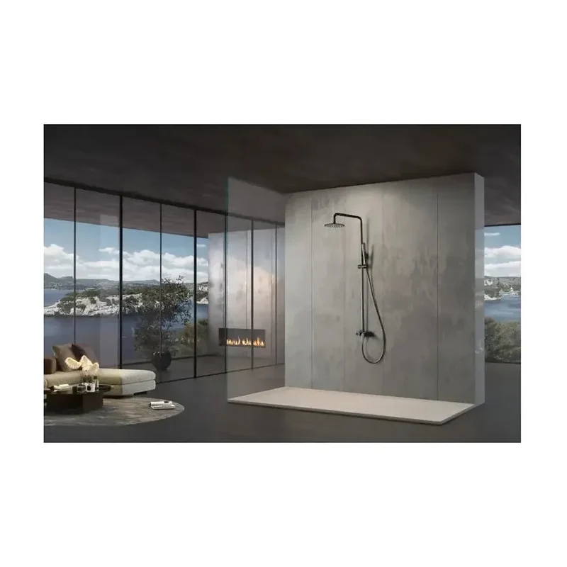 Barra de ducha Imex Delos | Monomando extensible | Negro mate